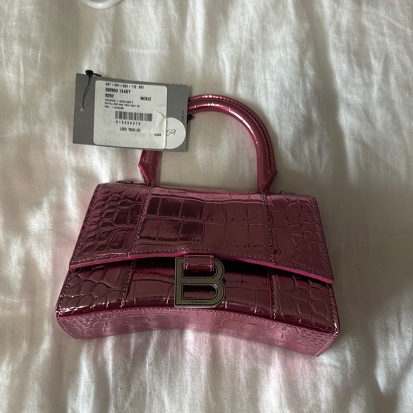 Balenciaga Mini Bag with Crocodile Texture - Picture 1 of 7